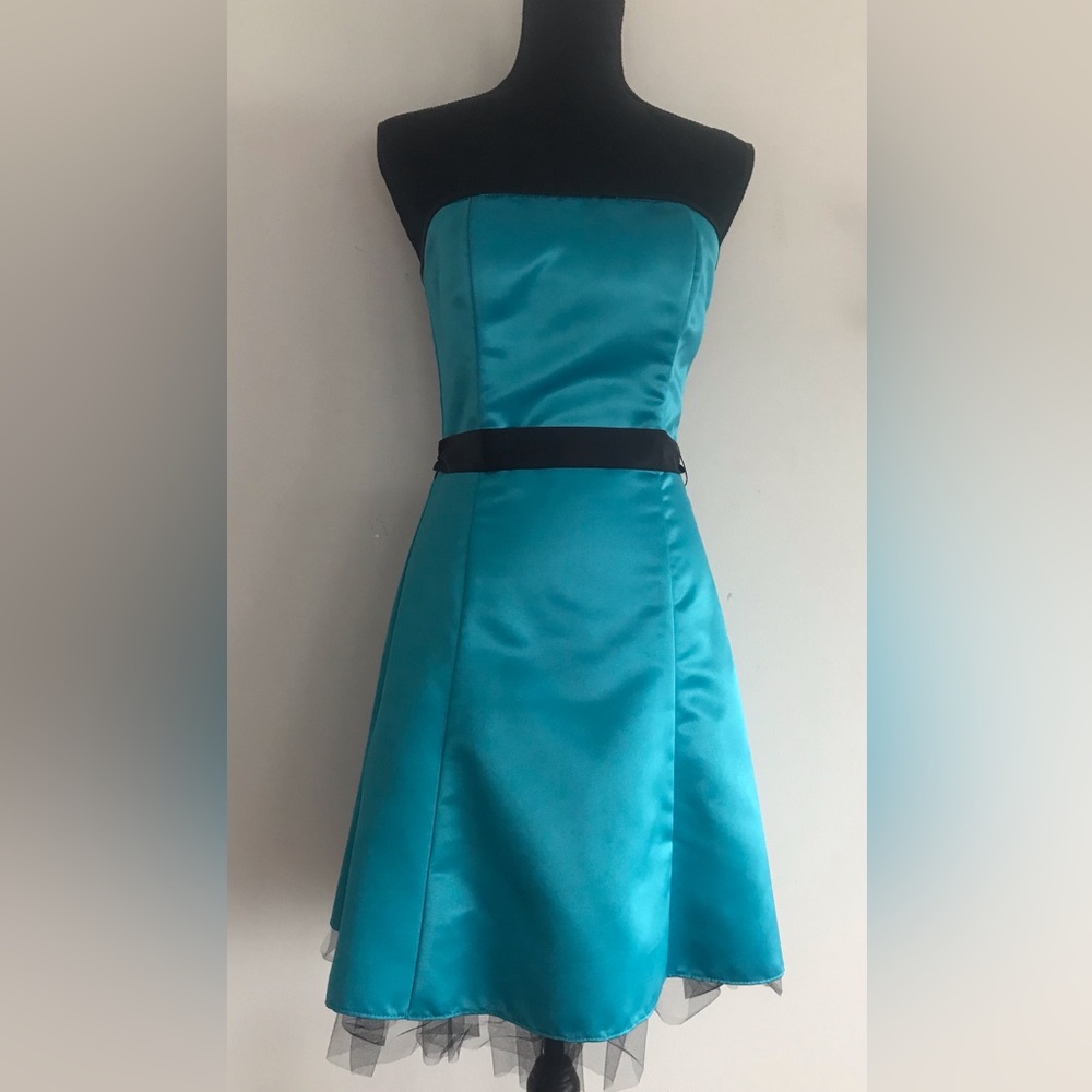 Vintage 90s Jessica McClintock for Gunne Sax Strapless Cocktail Dress